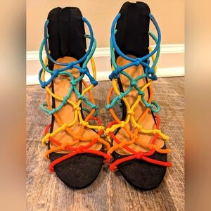 Charlotte Russe Colorful Knotted Heels